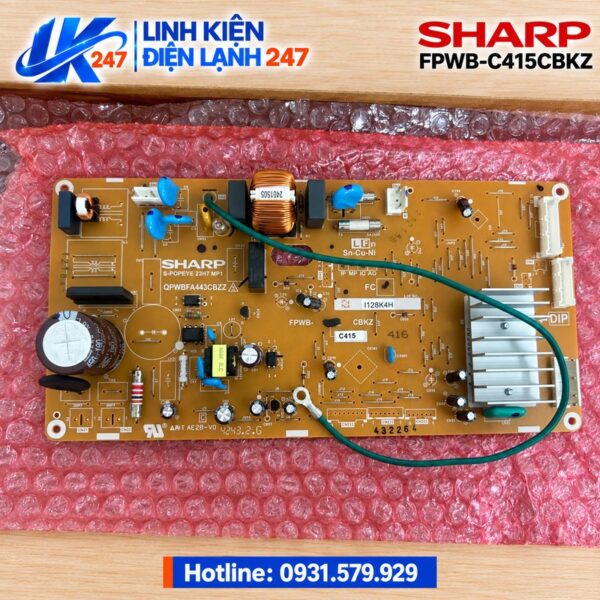 Bo Mạch Điều Khiển Tủ Lạnh Sharp Inverter SJ-X251E-SL/SJ-X251E-DS Mã FPWB-C415CBKZ Chính Hãng