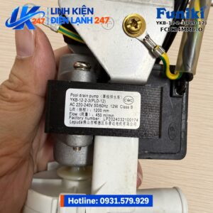 Bơm Nước Ngưng Điều Hòa Âm Trần Funiki YKB-12-2-3 (PLD-12) FCIC24MMC-O Mã 1050099919775 Chính Hãng