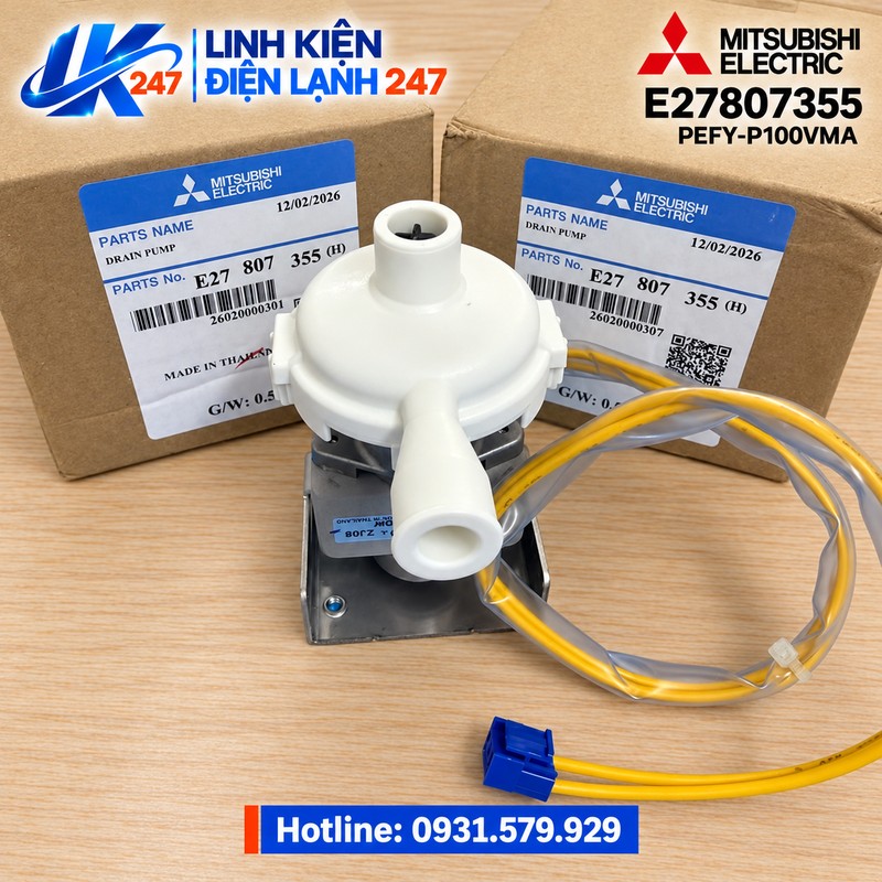 Bơm Nước Ngưng Mitsubishi E27807355 PEFY-P100VMA Bơm Nước Ngưng Mitsubishi E27807355 PEFY-P100VMA