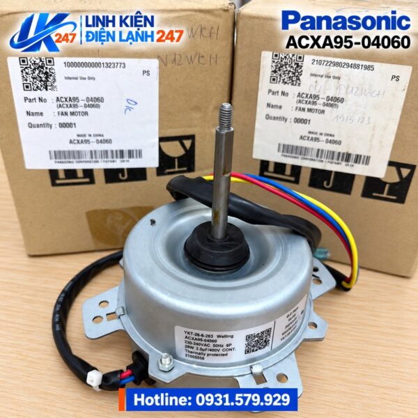 Motor Quạt Dàn Nóng Điều Hòa Panasonic CU-N12WKH/CU-QN12WKH/CU-PN12WKT Mã ACXA95-04060 28W Chính Hãng