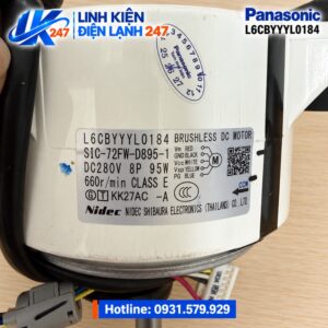 Motor Quạt Dàn Lạnh Điều Hòa Âm Trần Panasonic S-106MU2E5B/S-140MU2E5B Mã L6CBYYYL0184 95W Chính Hãng