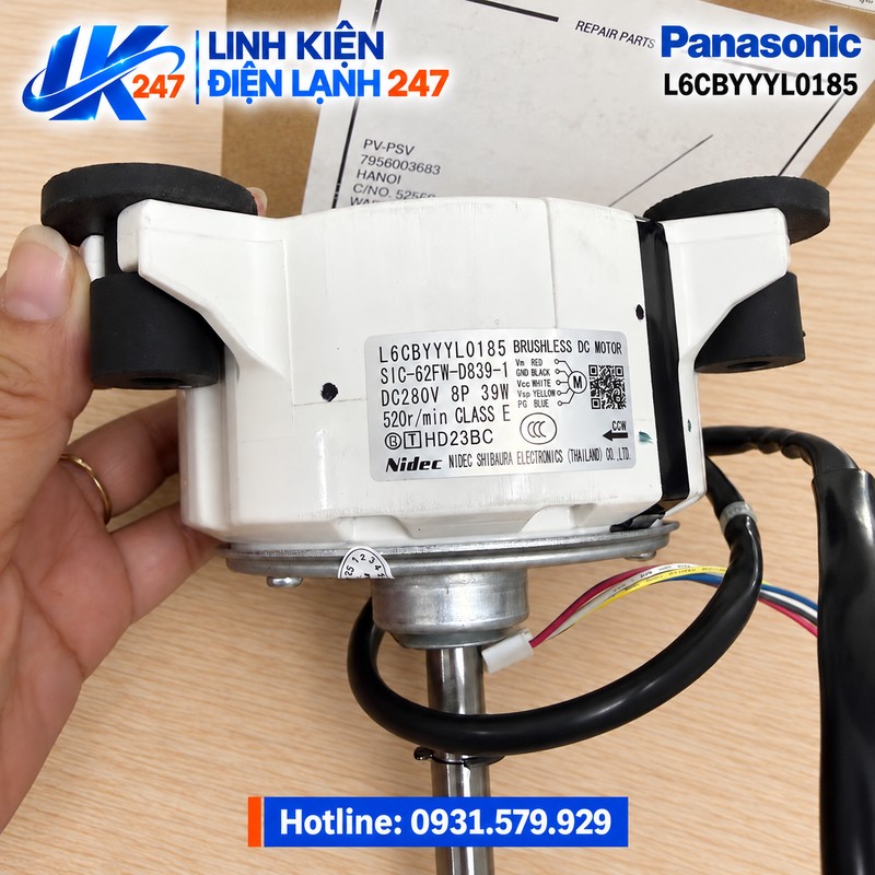 Motor Quạt Panasonic L6CBYYYL0185 39W Âm Trần Motor Quạt Panasonic L6CBYYYL0185 39W Âm Trần